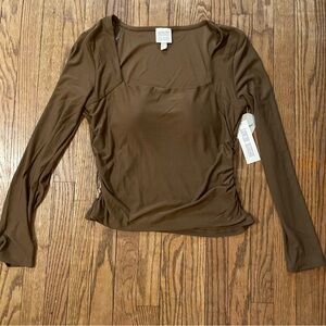 Derek Heart Brown Long Sleeve Top